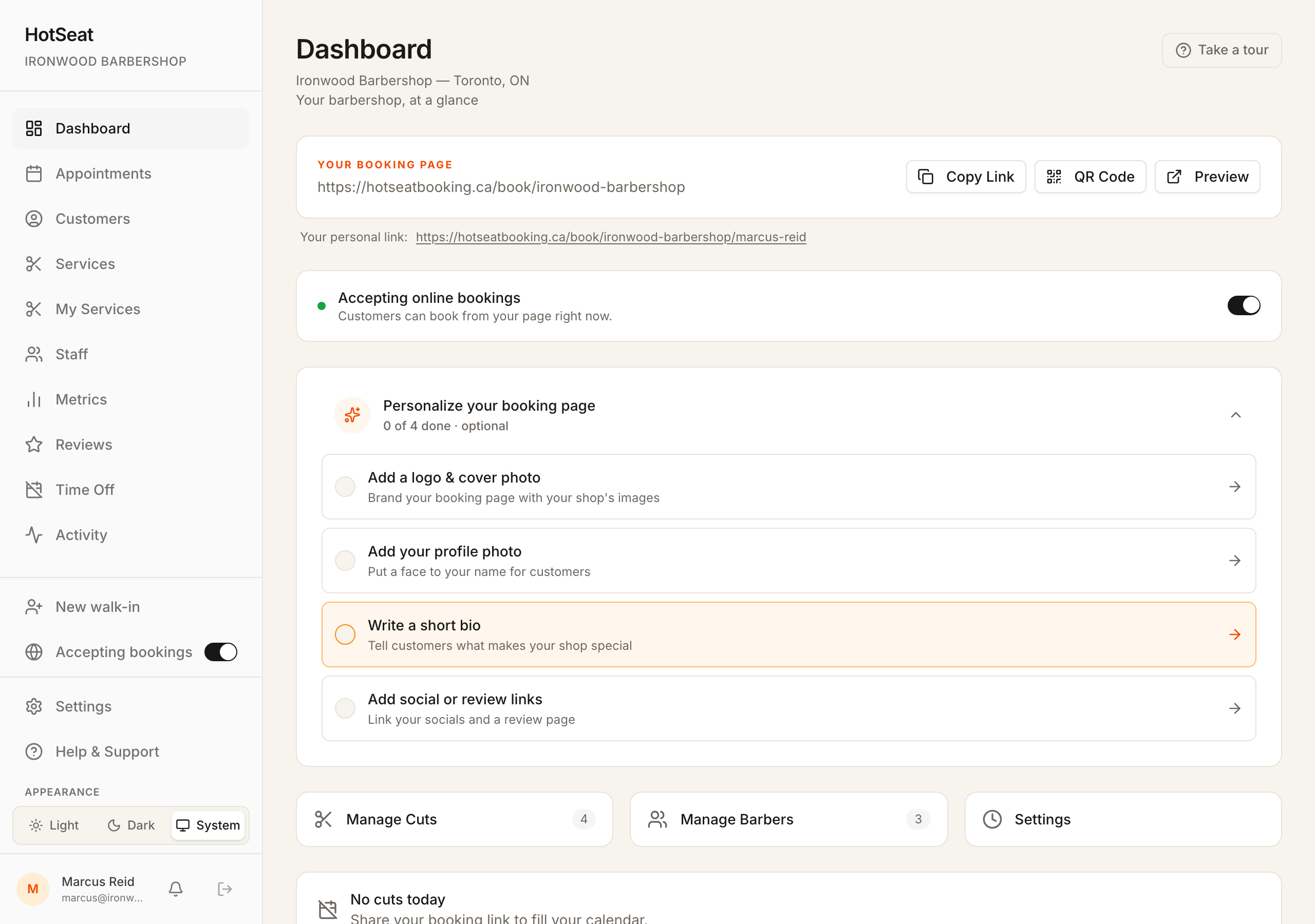 Your dashboard