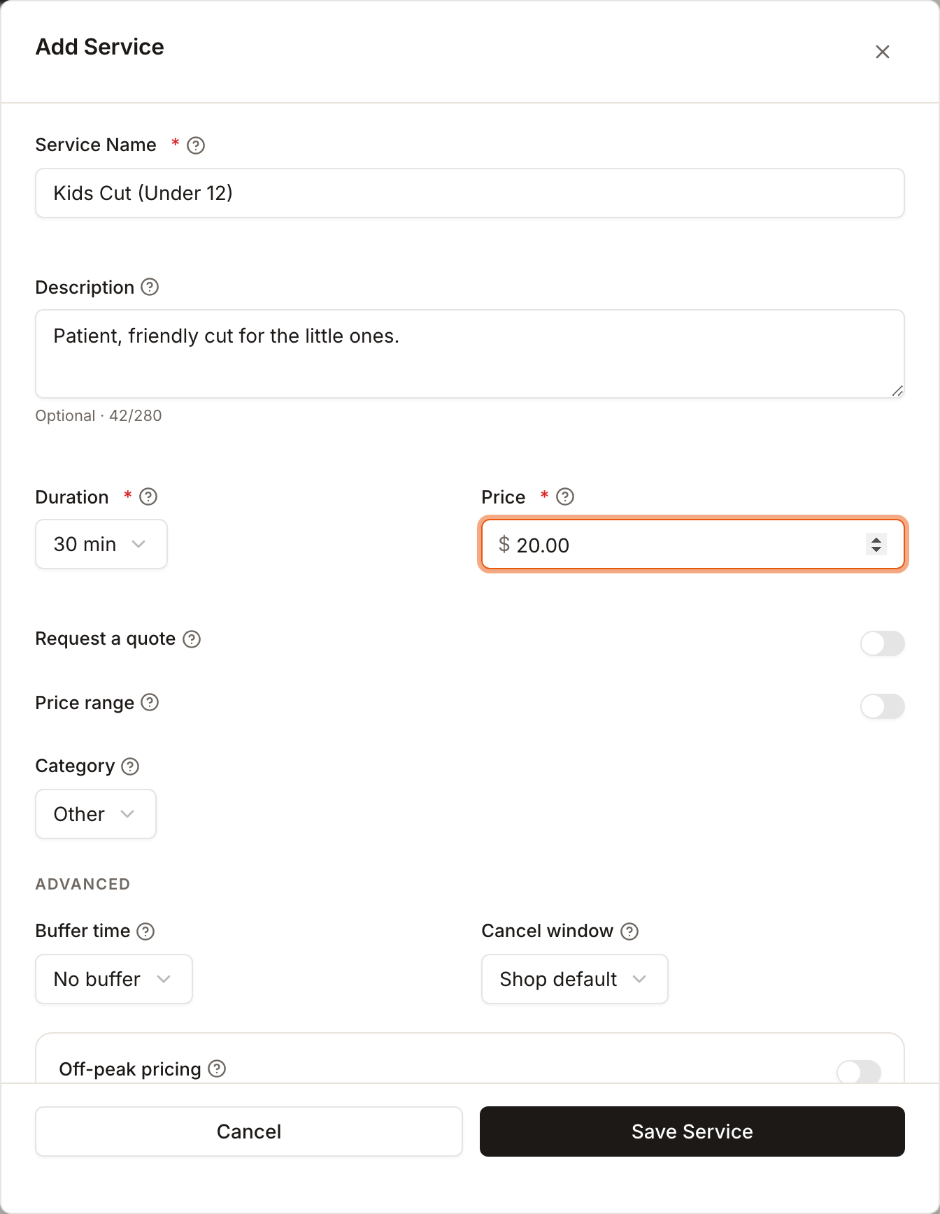Adding a service