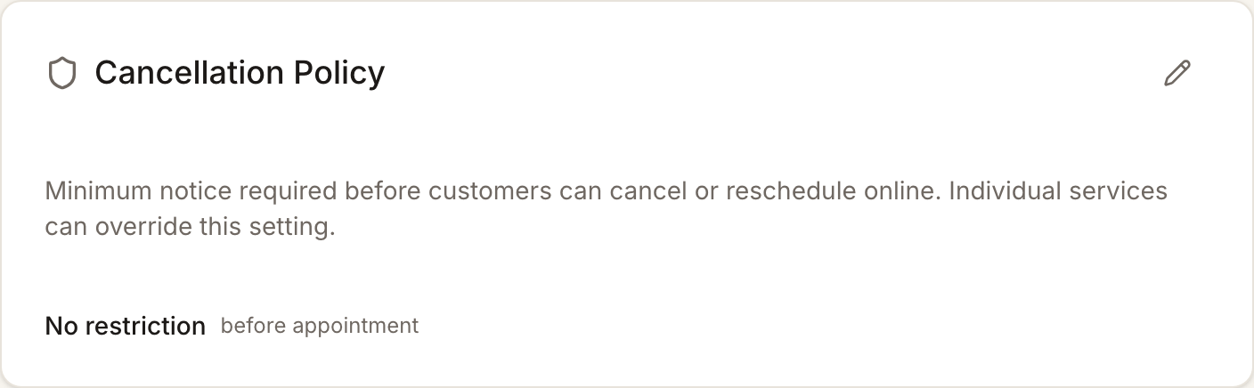 Setting your cancellation policy