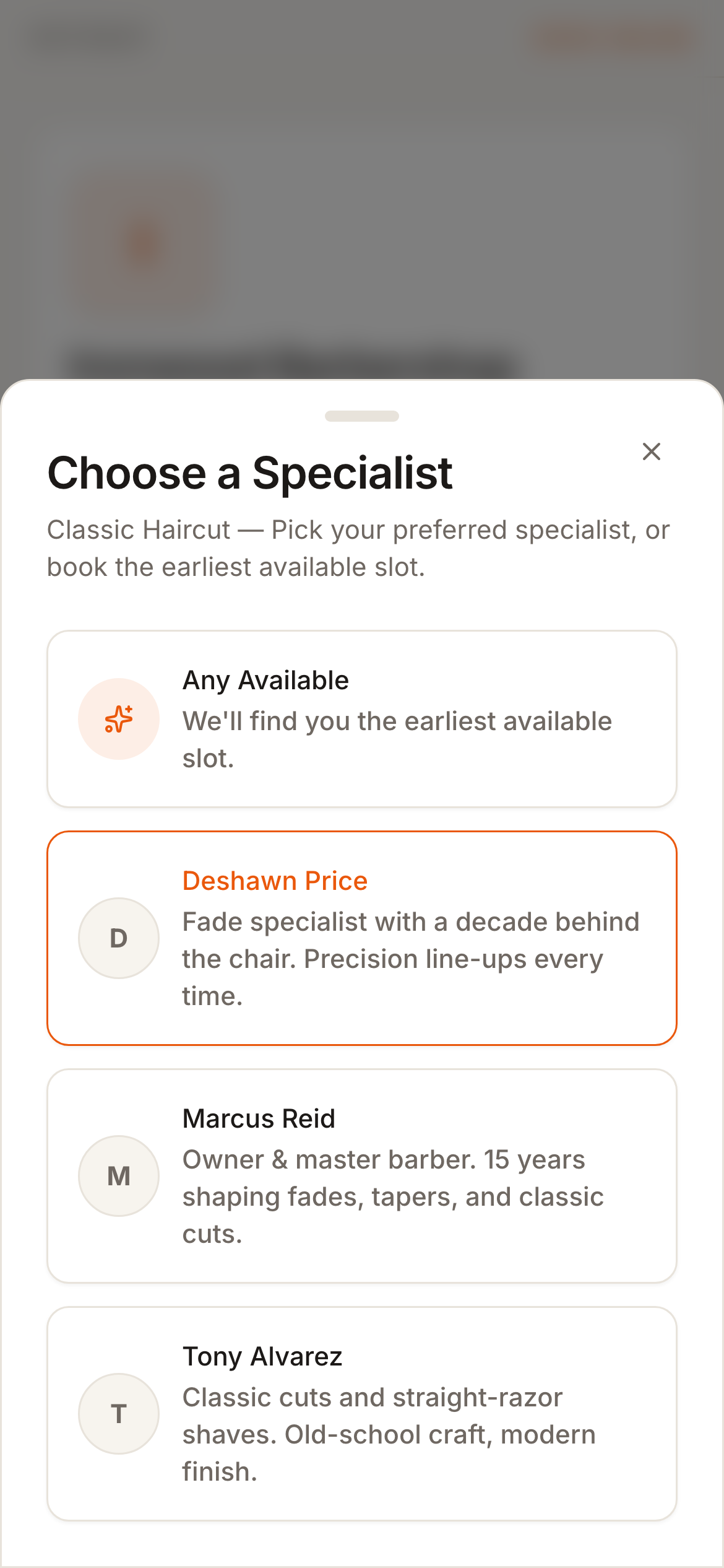 Choosing a specialist